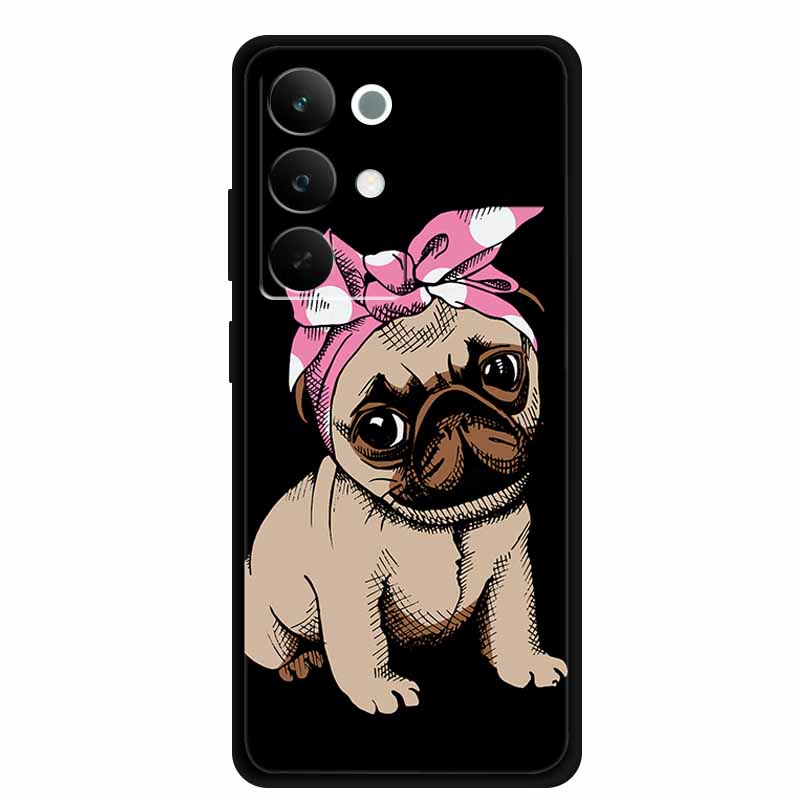 Black Silicone Case For Realme C85 Pro 2025 Case Cartoon Soft TPU Back Cover For Realme C85 5G Phone Case C 85 Pro Coque Funda