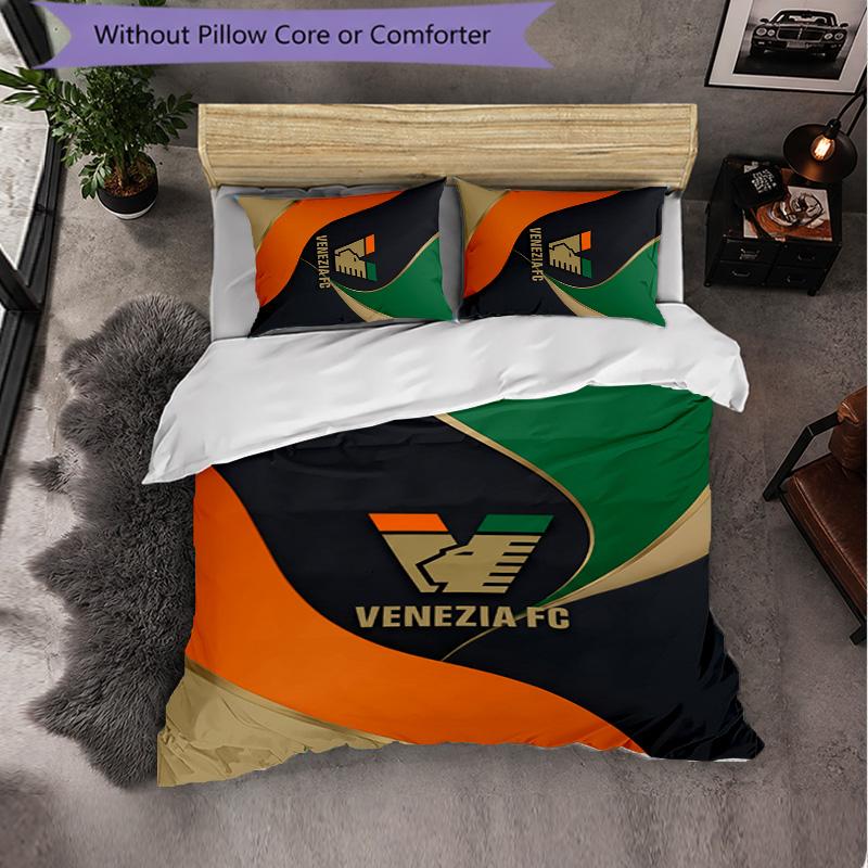 VfB Stuttgart Football 3 Piece Bedding Set Soft Duvet Cover Set with Pillowcases Printed Bedroom Decor Set for Home
