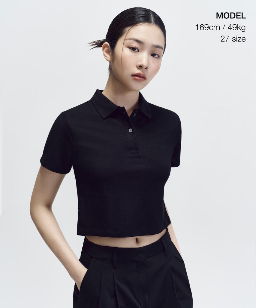 MUSINSA STANDARD WOMAN [Cooltandard] Women'S Semi-Balloon Hidden Banding Slacks [Black]
