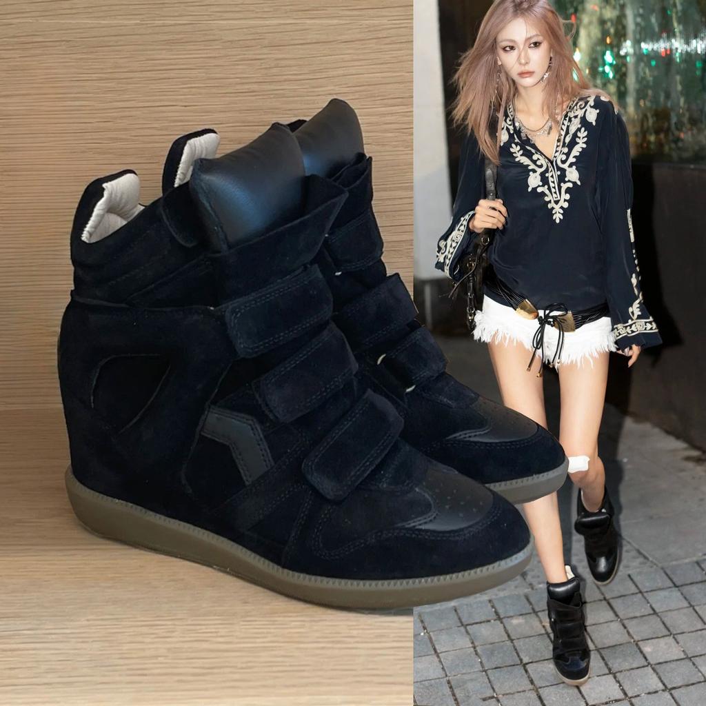 Женские высокие кеды, Новые женские туфли с увеличением внутренней высоты, Универсальная дышащая повседневная обувь, Спортивная обувь