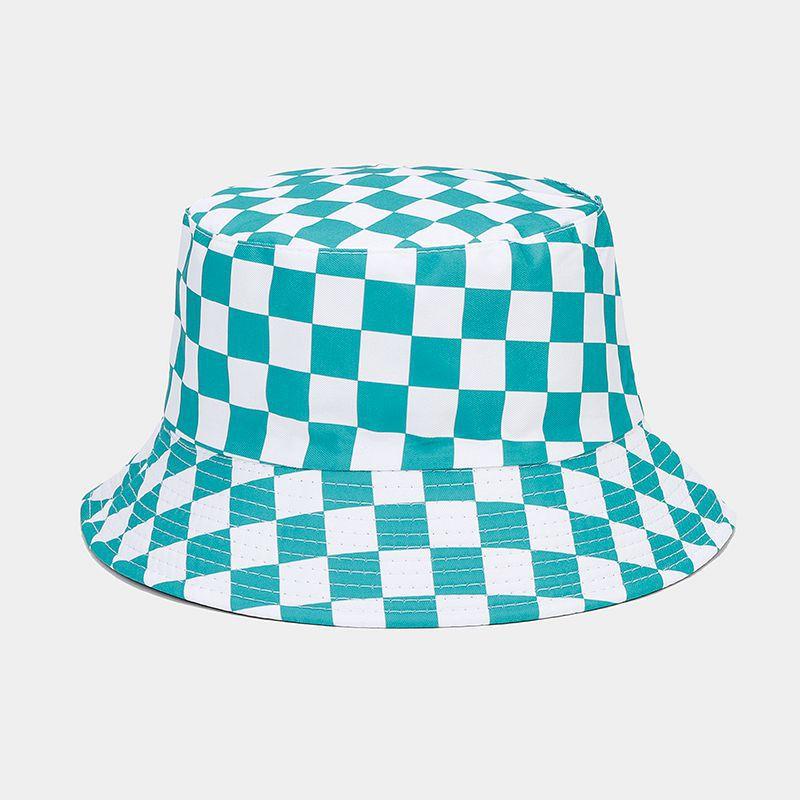 New Fashion Plaid Bob Hat Bucket Hats Women Mens Reversible Travel Beach Fishing Cap Streetwear Hip Hop Caps