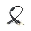 Jack 3.5mm Female 3.5mm Male AUX Cable Y Splitter Cable Cable Converter 1 Female To 2 Male