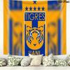 Tigres uanl Wall Tapestry Aesthetic Wall Hanging Printed Fabric Blanket Decorative Tapestries for Bedroom Living Room Home Decor