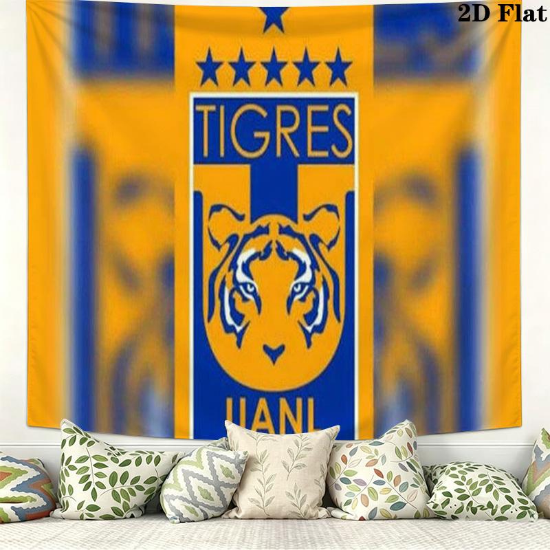 Tigres uanl Wall Tapestry Aesthetic Wall Hanging Printed Fabric Blanket Decorative Tapestries for Bedroom Living Room Home Decor
