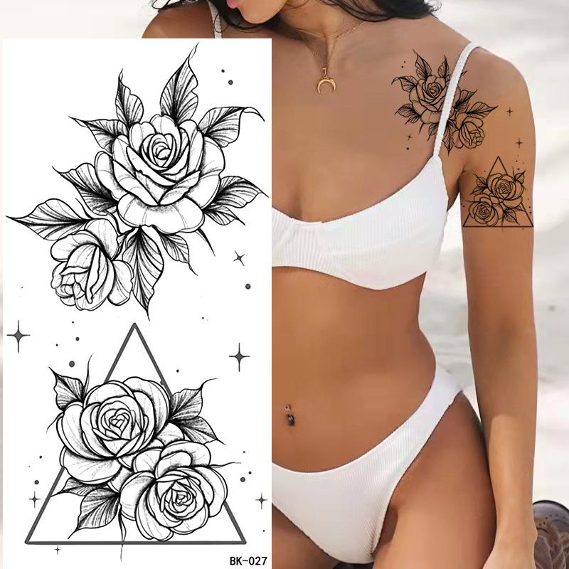 Dark Butterfly Sexy Waterproof Temporary Tattoo Sticker India Women Back Waist Flash Tatoo Girl Body Art Fake Tattoos Realistic
