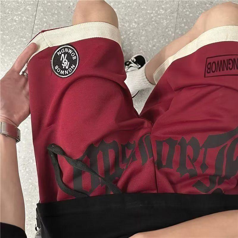 Plus Size Men's Summer Sports Ball Pants Loose Casual Pants Basketball Elastic Waist Five Straight Legged Shorts Pants