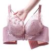 New Large Size Thin Full Cup Underwear Women's No Steel Ring Gathered Adjustable Bra Sexy Lace Collection Bra