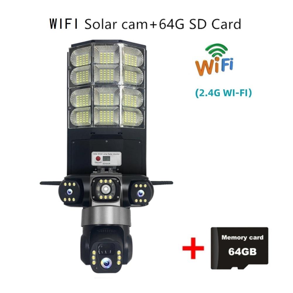 4G Солнечный Монитор Многофункциональный Низкое Энергопотребление Пульт Дистанционного Управления Уличный Фонарь WIFI Интеллектуальная Трехэкранная Камера