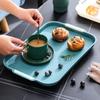 Nordic Double Layer Food Storage Tray Rectangular Draining Pan Food Grade PP Kitchen Tableware Drain Tray Tea Tray