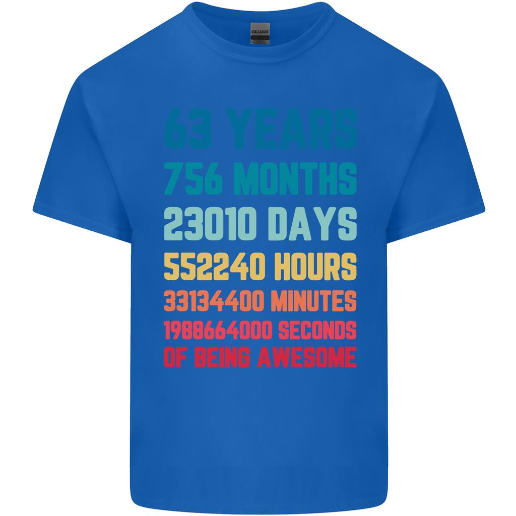 63rd Birthday 63 Year Old Unisexs Light Cotton TShirt
