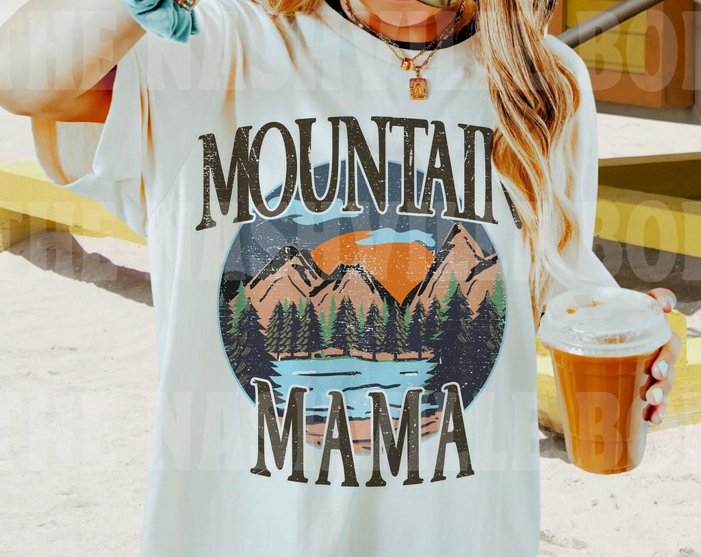 Mountain Mama T-shirt, Vintage Inspired Cotton T-shirt, Unisex Tee, Comfort Colors T-shirt