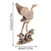 1Pc Brass Crane Figurines Miniatures Desktop Ornaments Living Room Decoration