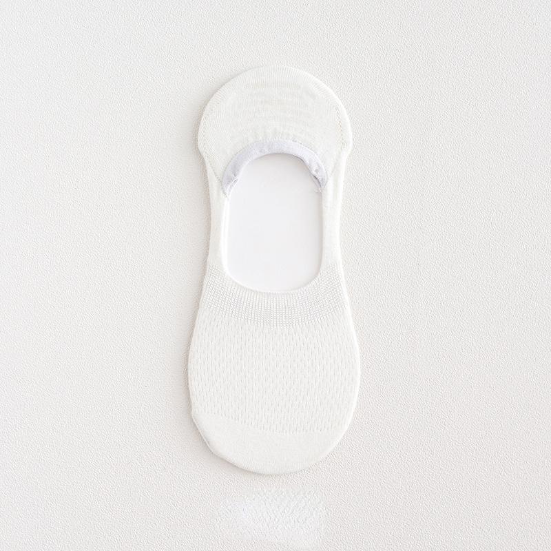 1 Pair Women Silicone Non-slip Short Socks Invisible Cotton Boat Socks Summer Solid Color Antiskid Ankle Socks