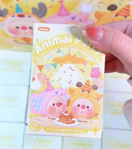 Hot Oyo Bear Mini Crawling Animal Party Series Blind Box Cute Trendy Doll Toys Figurine Collection Desktop Ornament Mystery Gift