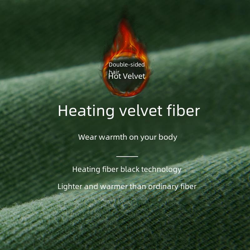 Женское термобелье из немецкого бархата с нагрудными вкладышами: Приталенный крой, плотный бархатный топ с длинными рукавами для осени и зимы