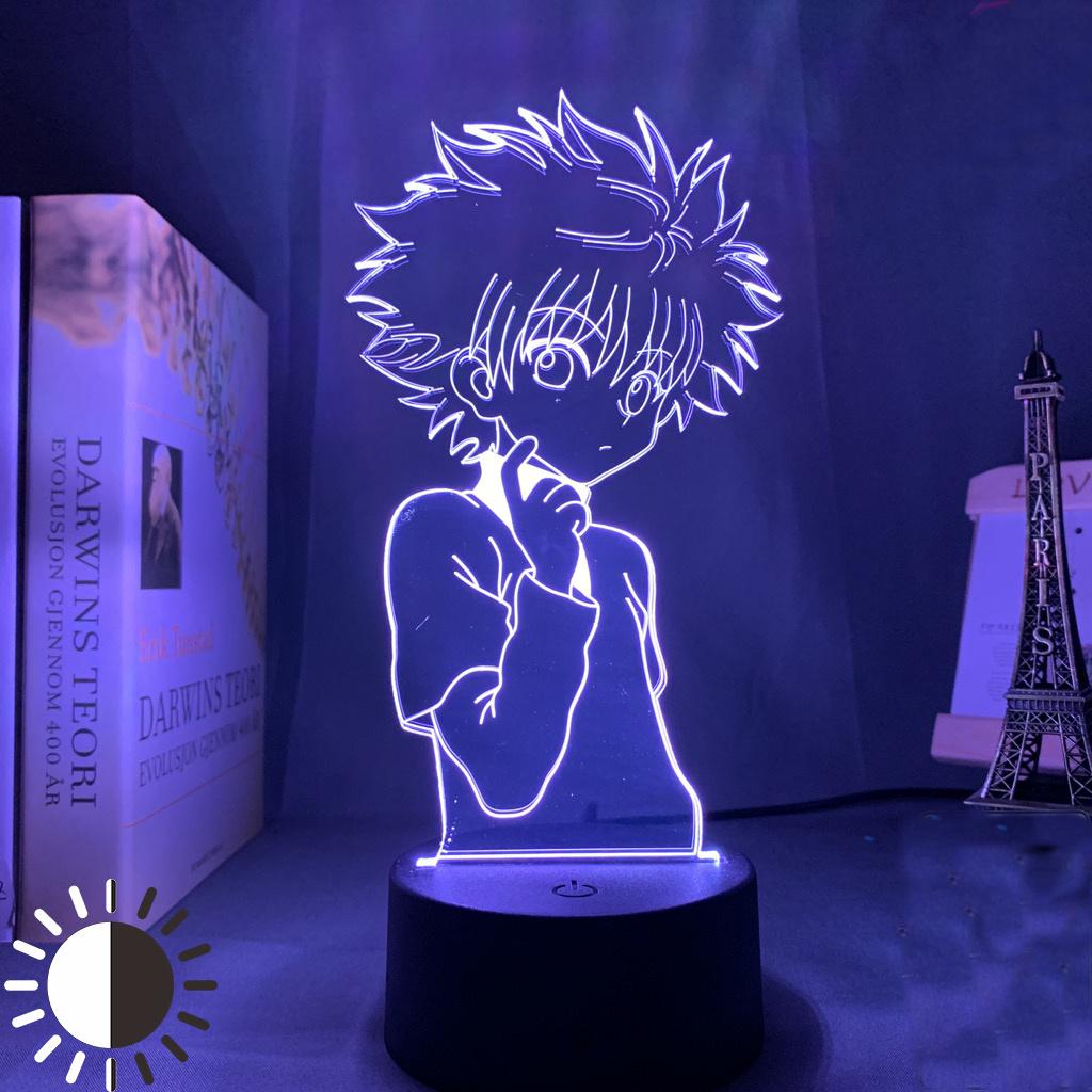 3d лампа аниме Hunter X Hunter Killua and Gon для декора спальни ночник подарок на день рождения светодиодный ночник манга HxH Killua