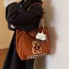 Bear Large-capacity Bag 2025 Autumn and Winter New Women's Bag Trendy Retro Tote Bag Alphabet Shoulder Commuter Bag