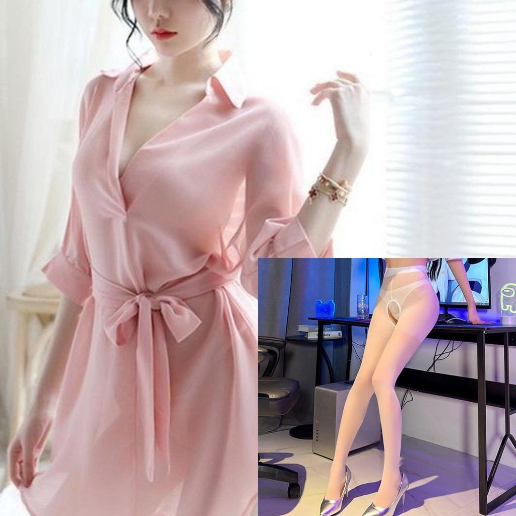 Desire Sheer Lingerie Shirt: Sexy, See-Through Nightgown with Temptation and Easy Removal