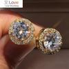 Luxury Aaa Cz Stud Earrings For Women Romantic Elegant Female Daily Earrings 3 Colors Available Wholesale Dropshipping