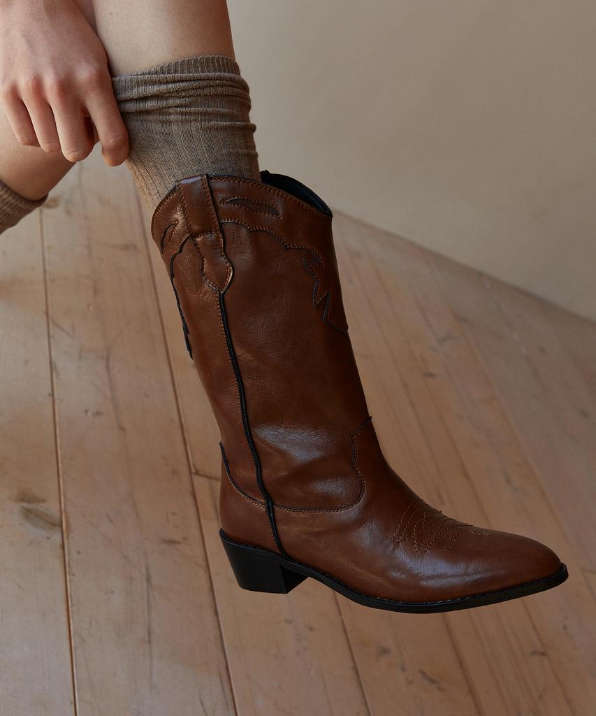 Moodnight Knox Western Mid Boots - 8 Colors | 4.5Cm Western Midi Boots (Type B)