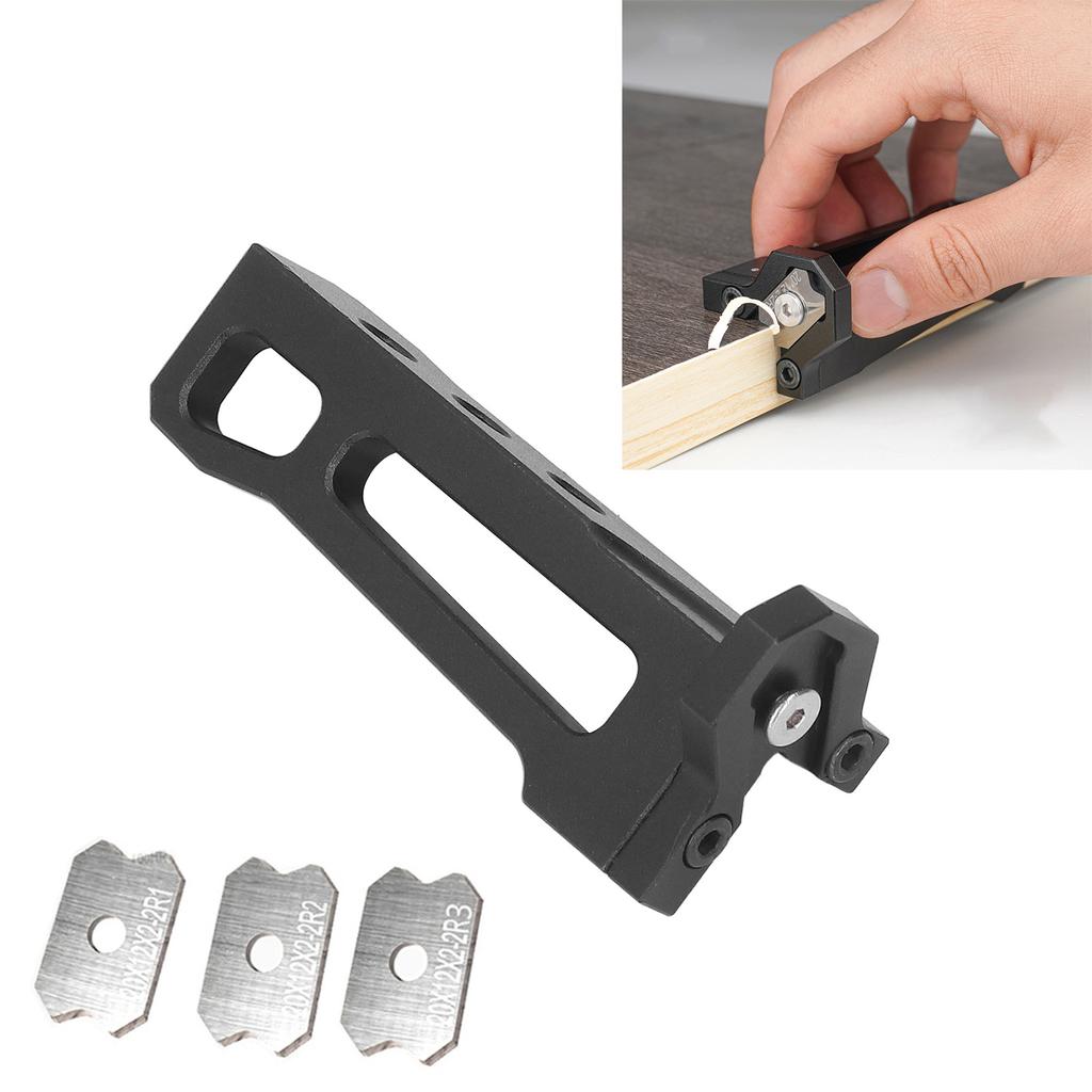 Деревообрабатывающий триммер Деревообрабатывающий триммер Алюминиевый сплав Ручной рубанок для дерева Дуговой деревообрабатывающий скребок с 3 лезвиями
