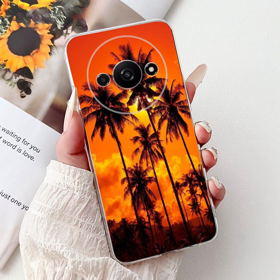 Clear For Redmi A3 Case Fashion Luxury Cute Cartoon Funny Painted Back Cover For Redmi A3 4G Phone Case 23129RN51X 23129RN51H