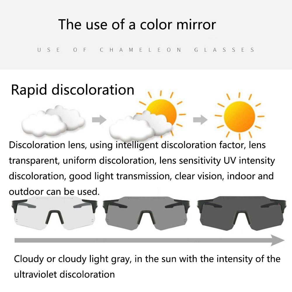 UV Protection Cycling Glasses Color Change Biking Eyewear Clear Cycling Goggles Outdoors