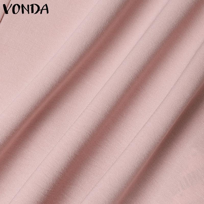VONDA Летние женские короткие платья с круглым вырезом без рукавов