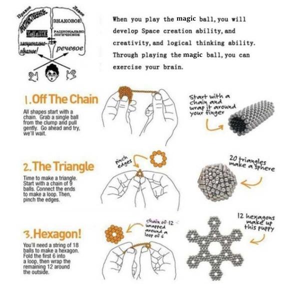 Newly 216PCS Magic Ball Cube Ball Leisure Puzzle Magic Beads Creative Decompression Colorful Magic Ball Holiday Gift