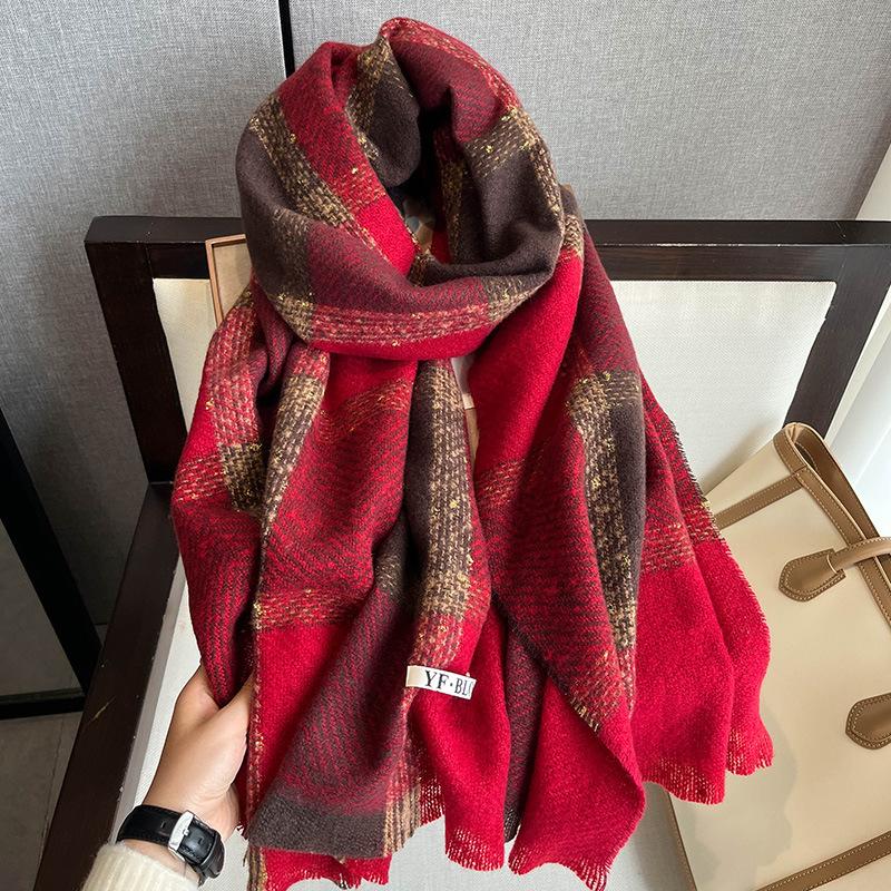 Korean Version of Imitation Cashmere 2023 New Scarf, Neck Unisex Autumn and Winter New Scarf Shawl for Men and Women