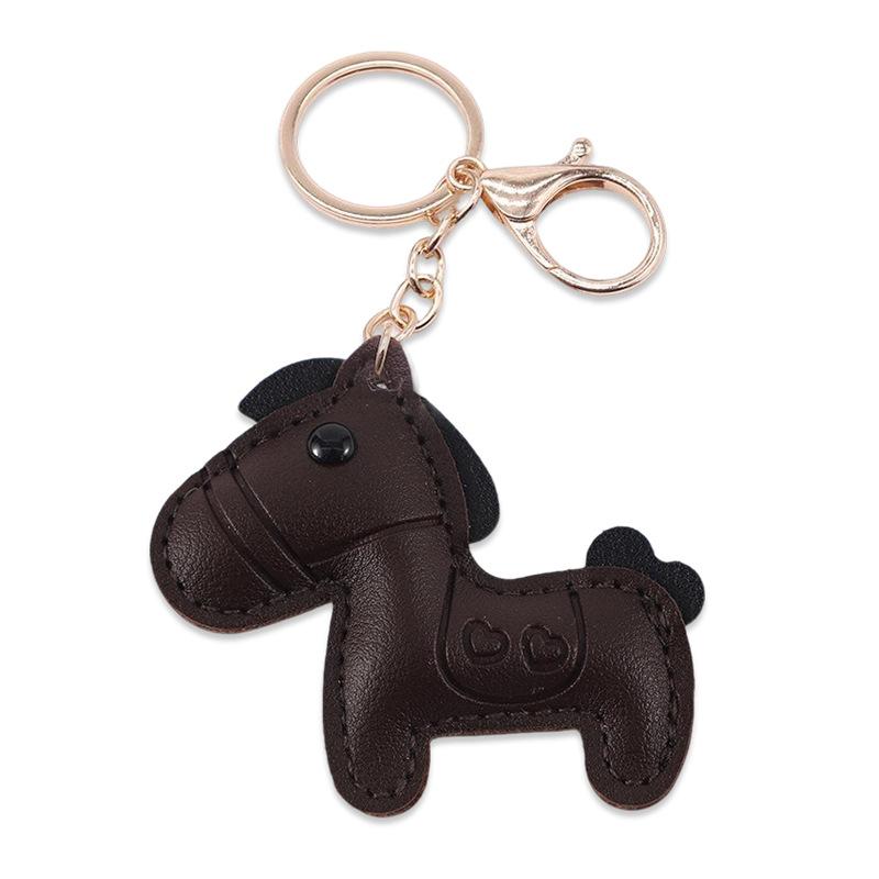 Милый мультяшный брелок из кожи с пони, кавайные шармы, лошади, подвеска для рюкзака, сумки, украшения, аксессуары