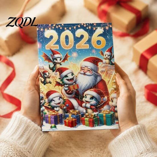 Kids Christmas Gift Sets Dragon Advent Calendars 2026, 24 Days Countdown Calendar with DIY Festive Scene Decor 2D Acrylic Ornaments, Collectible