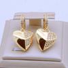 Корейские трендовые серьги-капли с цирконом в форме сердца для женщин, модные серьги золотого цвета, ювелирные изделия, свадебные аксессуары