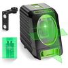BOX-1G 2-Line Green Laser Level with Cross Line, Green Laser, Automatic Correction, Tilt Mode, 130 & 150 Line Output Angle, Mini Type, Line S