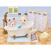 Sylvanian Families Bathroom & Shower Set Toy for Dollhouse, Age 3+, EPOCH