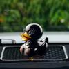 Gothic Duck Figurine Punk Deathrock Satanic Black Duck Resin Statue Sculpture Home Office Desktop Decoration Halloween Party Ornament