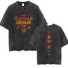 Vintage Washed Dungeon Crawler Carl Hi Zev Princess Donut Cat Meme T Shirts Men Women Clothing Fashion Oversized Cotton Tshirt