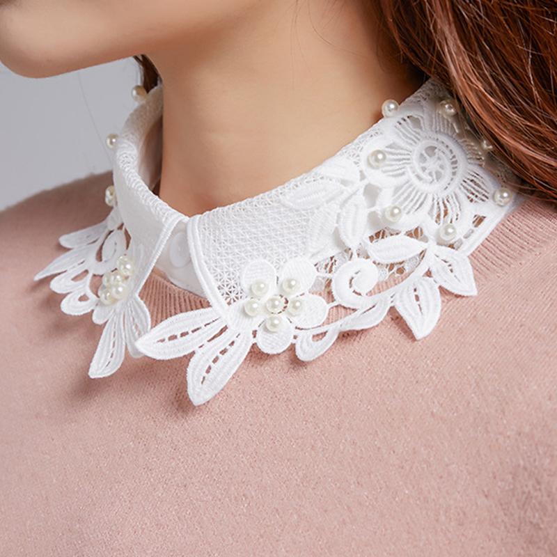 Business Women Fake Collar Shirt Detachable Collar Female False Collars Necklace Dress Lapel Blouse Top Faux Collar