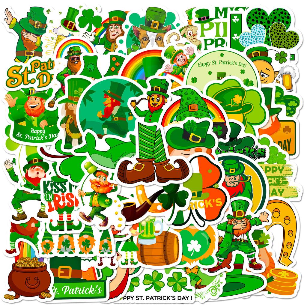 50 Ireland St. Patrick's Festival Decorative Stickers Mobile Ticket Waterproof Stickers