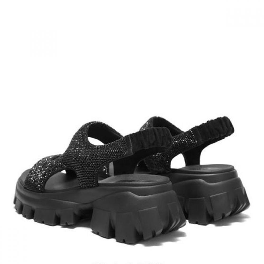 Staccato Crystal Tube Sandal Ebk63blk