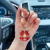"2023 Red Series God of Wealth Keychain: Creative Money Bag for Car Keys, Annual Meeting Gift with Custom Logo Engraving"