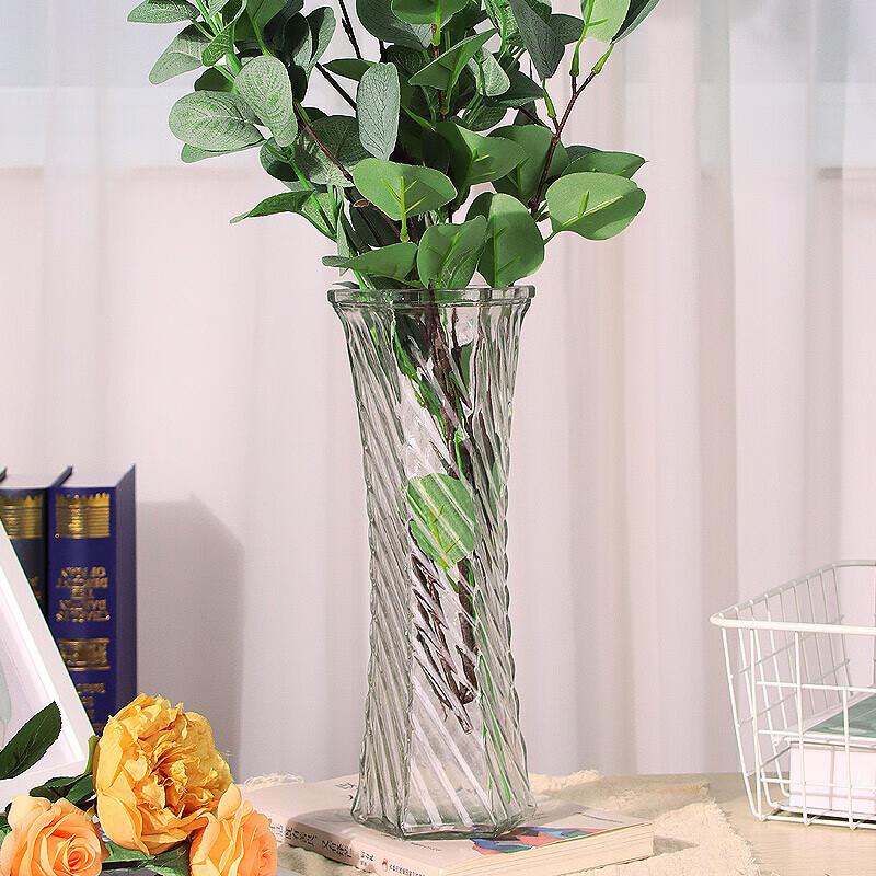 Hexagonal Glass Flower Vase
