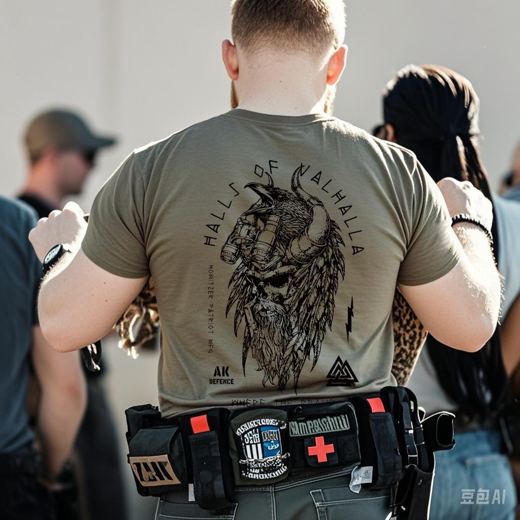 НИШЕВЫЙ Мужской Хлопковый Футболка с Коротким Рукавом Viking Warrior Американский Крутой Парень Футболка с Коротким Рукавом Летний Тактический Военный Фан Топ Мужской