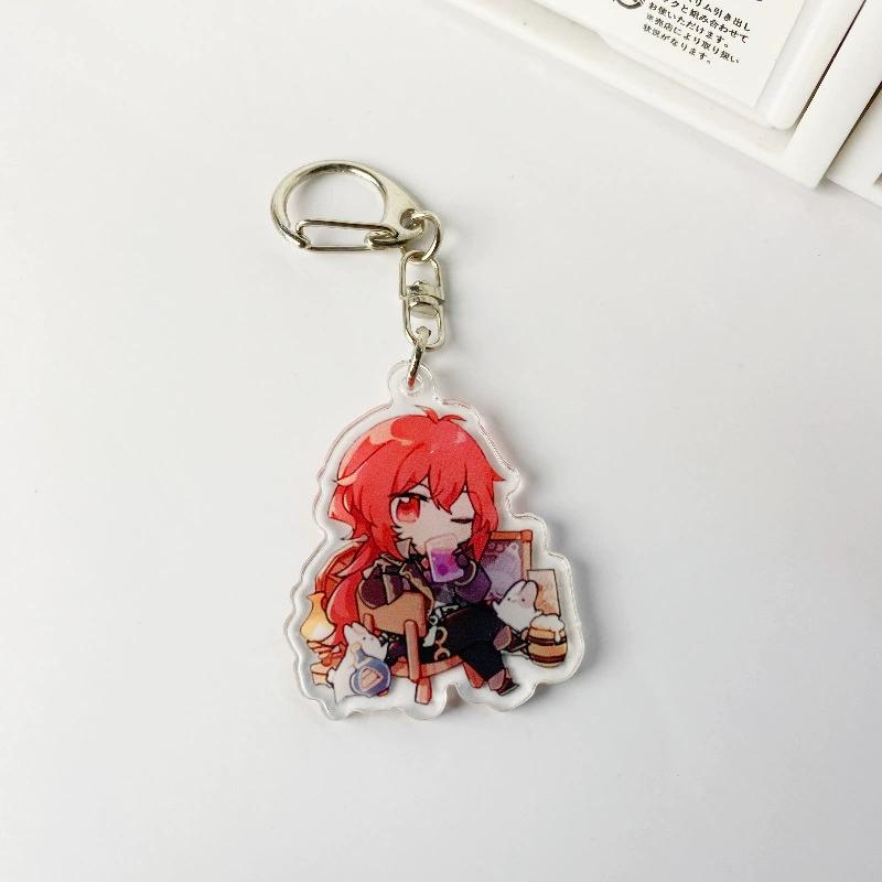 Подвеска-брелок Genshin Impact Game Наксида Венди Чжун Лижун Кэ Ли, Рассеянные солдаты, Генерал Гром, Инь