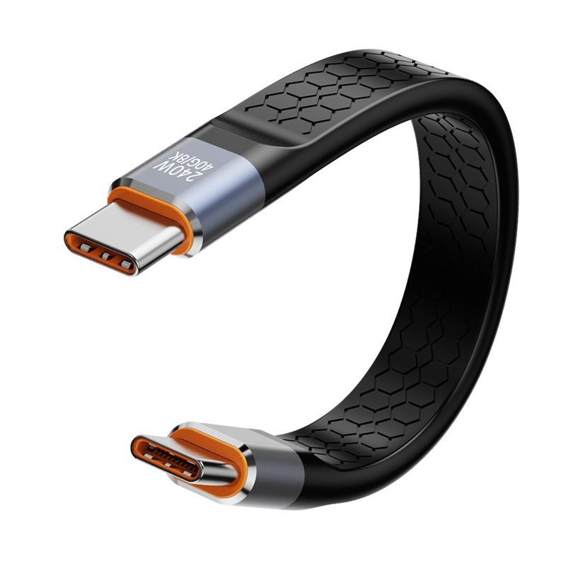 Thunderbolt USB4 Dual Head Data Cable 240W PD Fast Charging 40Gbps Transfer for Laptop Monitor Docking & Phone