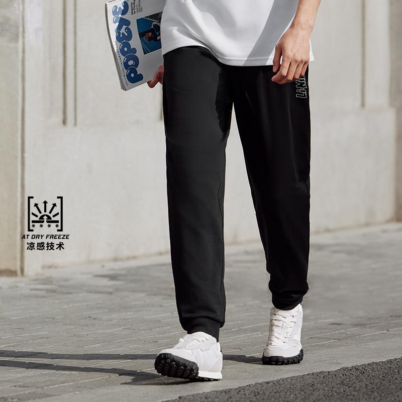 Li Ning Коллекция спортивной моды Трикотажные спортивные штаны Мужские Черные AKLU709-1