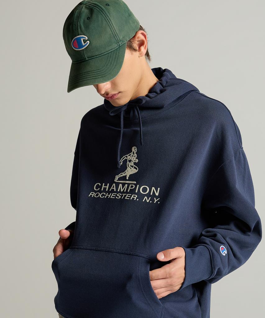 CHAMPION Big C Logo Washed Ball Cap Dark Green