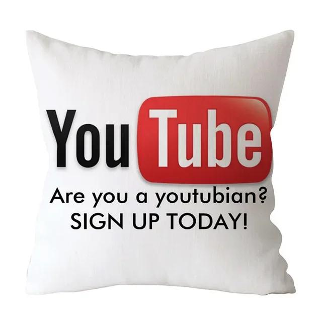 Modern Decorative Pillow Case Youtube Throw Pillow Case Red Square Pillow Case Home Decoration Velvet Movie Unique .