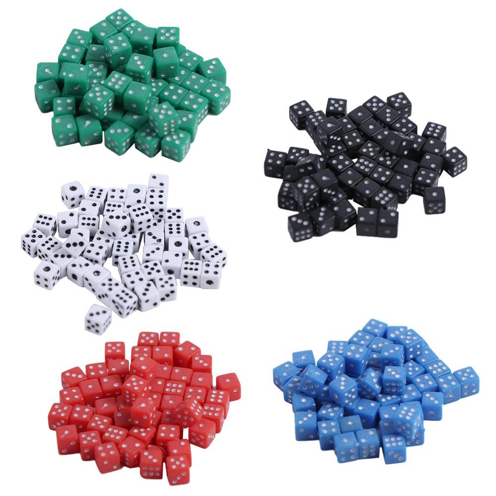 Gaming Dice 5mm Mini Dice 6 Sided Acrylic 5mm Dice Plastic Cubes Micro Dice Table Games
