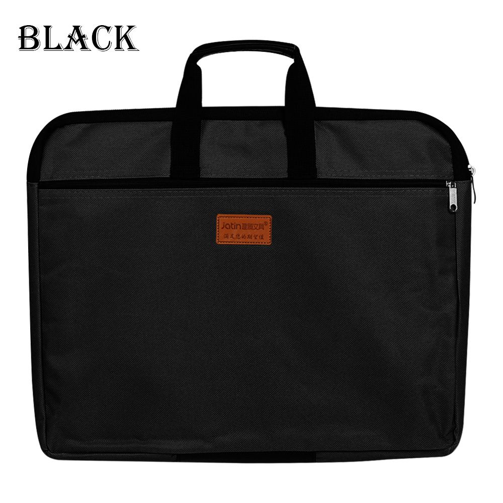 With Handle Canvas A4 Size Waterproof Big Capacity Files Bag File Folder Double Layers Handbag